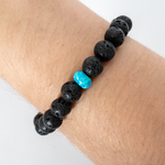 Turquoise Opal & Lava Stone Beaded Bracelet