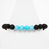 Turquoise Opal & Lava Stone Beaded Bracelet - New Design