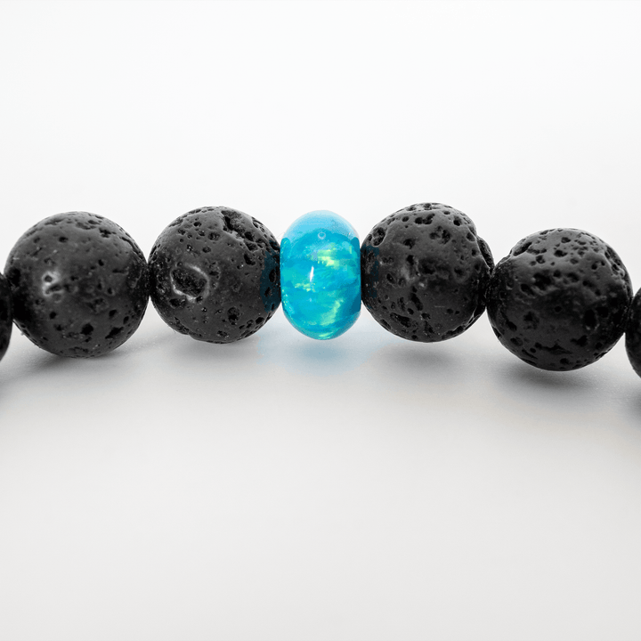 Turquoise Opal & Lava Stone Beaded Bracelet - The Opal Dealer