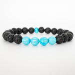 Turquoise Opal & Lava Stone Beaded Bracelet