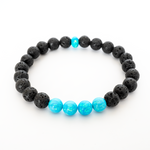 Turquoise Opal & Lava Stone Beaded Bracelet