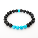 Turquoise Opal & Lava Stone Beaded Bracelet - New Design