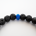 Twilight Opalescence & Lava Stone Beaded Bracelet