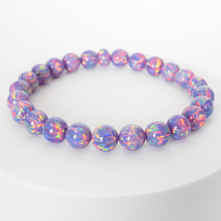 Ultra Violet Opal Beaded Bracelet - The Opal Dealer