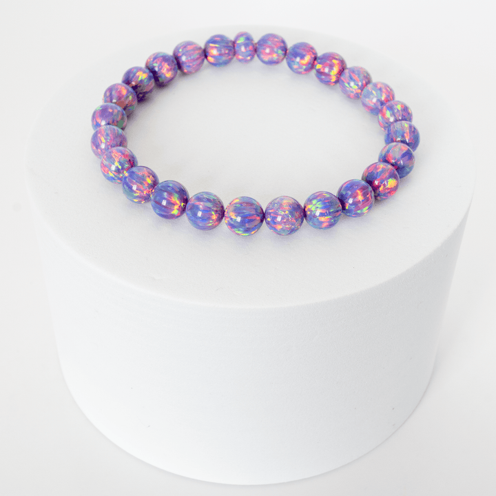 Ultra Violet Opal Beaded Bracelet - The Opal Dealer