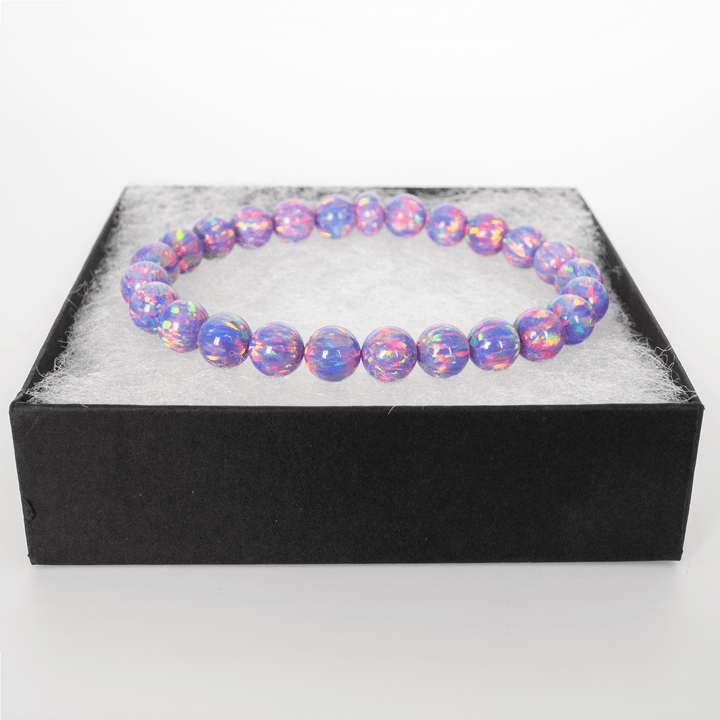 Ultra Violet Opal Beaded Bracelet - The Opal Dealer