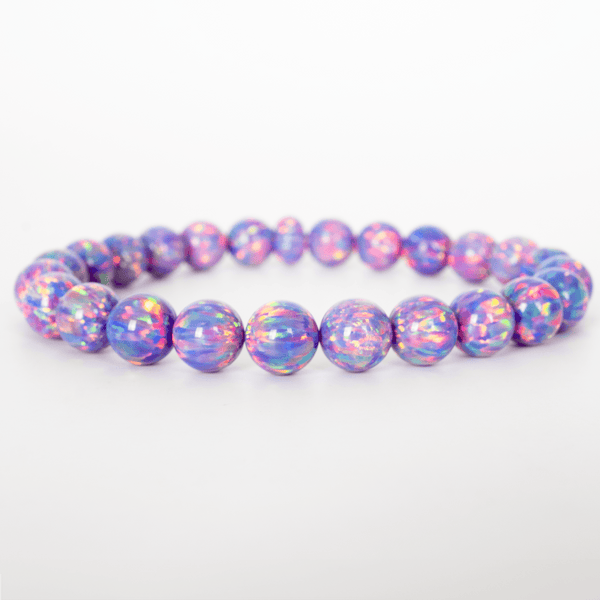 Ultra Violet Opal Beaded Bracelet - The Opal Dealer