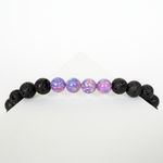 Ultra Violet Opal & Lava Stone Beaded Bracelet