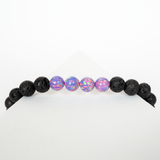 Ultra Violet Opal & Lava Stone Beaded Bracelet