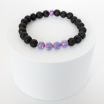 Ultra Violet Opal & Lava Stone Beaded Bracelet