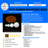 White Rainbow Opalescence Craft Beads