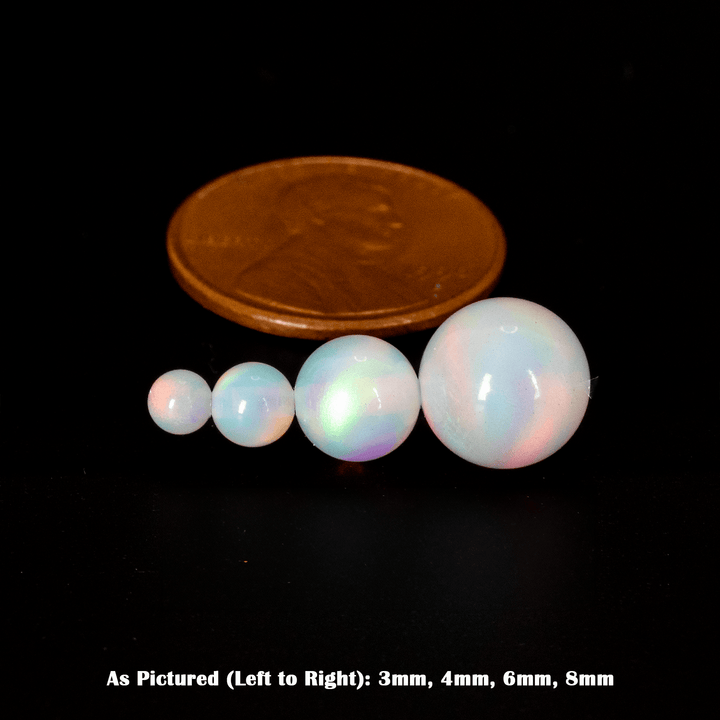 White Rainbow Opalescence Craft Beads - The Opal Dealer