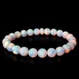 White Rainbow Opalescence Beaded Bracelet