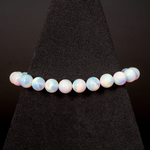 White Rainbow Opalescence Beaded Bracelet