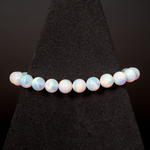 White Rainbow Opalescence Beaded Bracelet - New Design