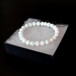 White Rainbow Opalescence Beaded Bracelet - New Design