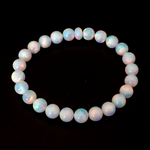 White Rainbow Opalescence Beaded Bracelet - New Design