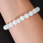 White Rainbow Opalescence Beaded Bracelet