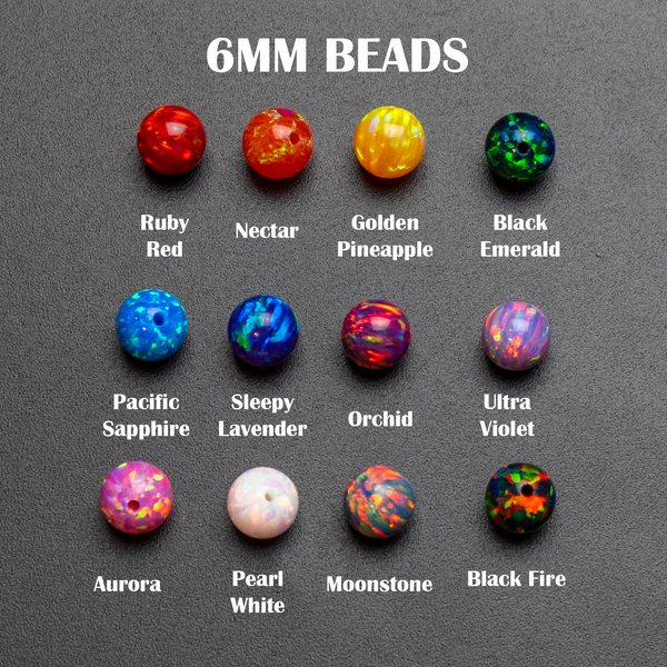 Rainbow Opal Beads - Multi Pack of 8mm Opal Beads - Beads for
