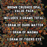 All Brown Crushed Opal Value Pack - 3 Grams Total