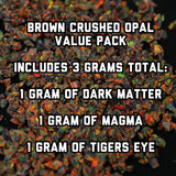 All Brown Crushed Opal Value Pack - 3 Grams Total