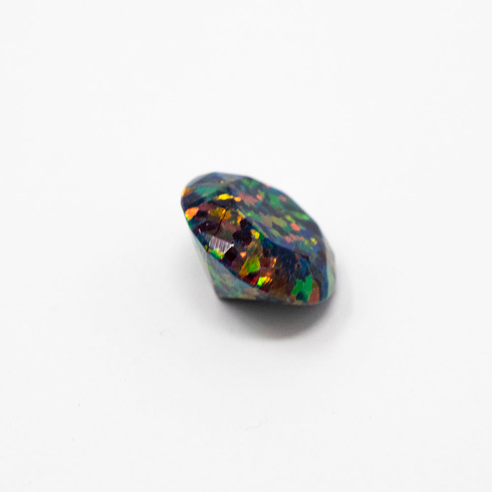 Black Fire Diamond Cut Faceted Opal Stones