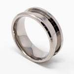 Titanium Ring Blank 8mm Wide 4mm Channel