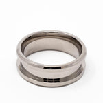 Titanium Ring Blank 8mm Wide 4mm Channel