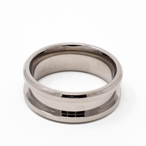 Titanium Ring Blank - 8mm Wide 4mm Channel - Ring for Jewelry Inlays – The  Opal Dealer