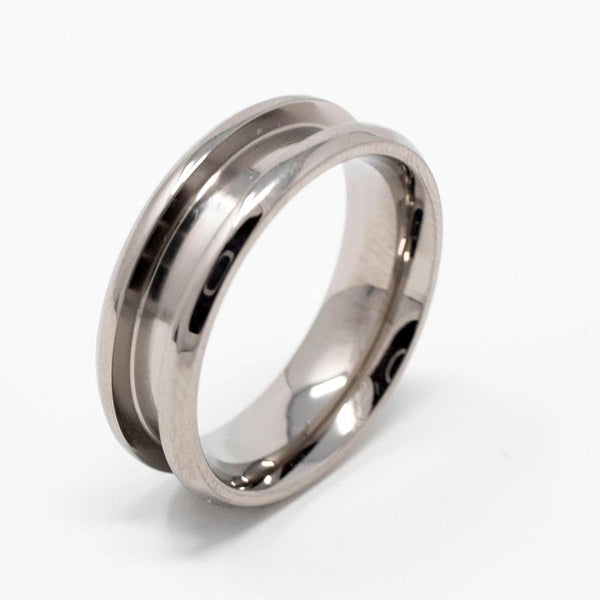 Titanium Ring Blank 6mm Wide 3mm Channel - The Opal Dealer