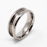 Titanium Ring Blank 6mm Wide 3mm Channel