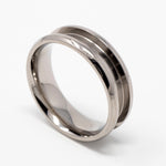 Titanium Ring Blank 6mm Wide 3mm Channel