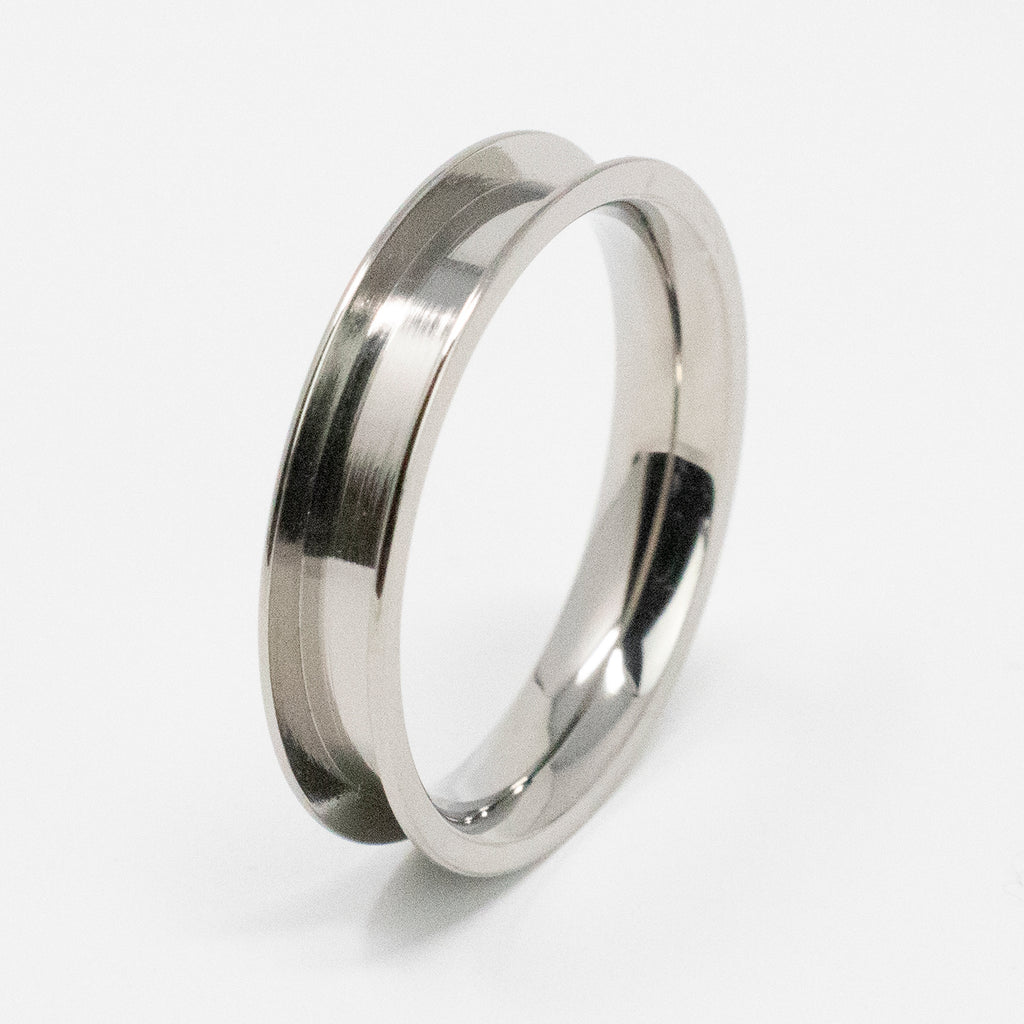 Inlay Comfort Ring Core - Stainless Steel - 4mm