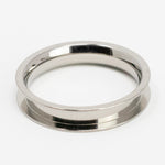 Titanium Ring Blank 4mm Wide 3mm Channel