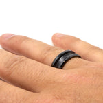 Black-Ceramic-Ring-Blank-Mens-Wedding-Ring