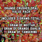 All Orange Crushed Opal Value Pack - 3 Grams Total