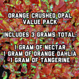 All Orange Crushed Opal Value Pack - 3 Grams Total