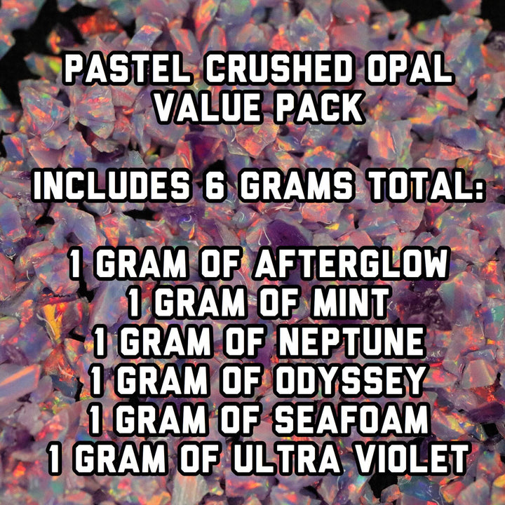 Pastel Crushed Opal Value Pack - 6 Grams Total - The Opal Dealer