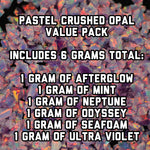 Pastel Crushed Opal Value Pack - 6 Grams Total