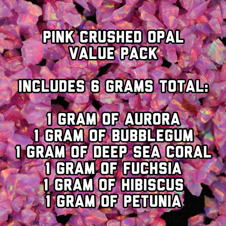 All Pink Crushed Opal Value Pack - 6 Grams Total - The Opal Dealer