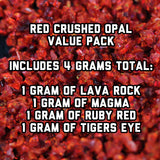 All Red Crushed Opal Value Pack - 4 Grams Total