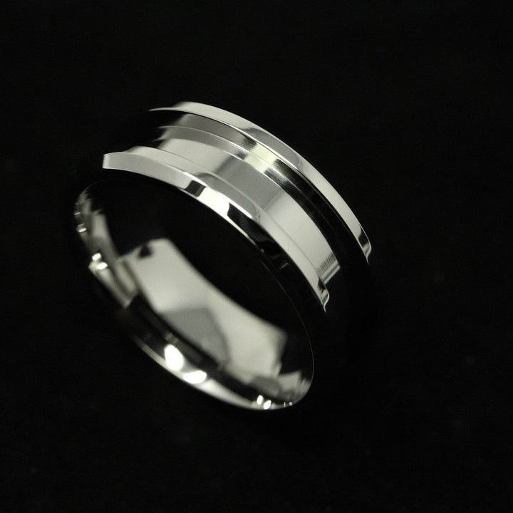 Stainless Steel Ring Blank 8mm Wide 4mm Channel - The Opal Dealer