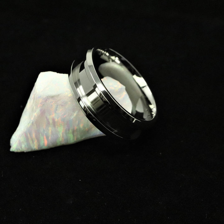 Stainless Steel Ring Blank 8mm Wide 4mm Channel - The Opal Dealer
