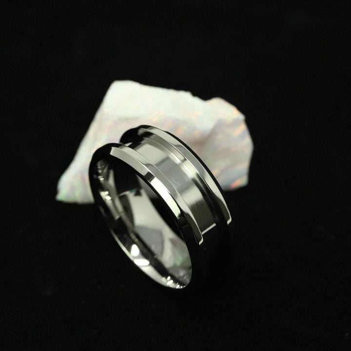 Stainless Steel Ring Blank 8mm Wide 4mm Channel - The Opal Dealer