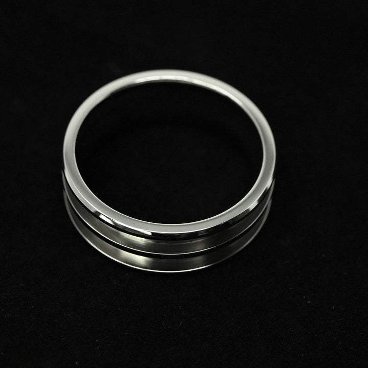 Stainless Steel Double Channel Ring Blank 8mm Wide 2.5mm Channels - The Opal Dealer