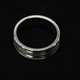 Stainless Steel Double Channel Ring Blank 8mm Wide 2.5mm Channels