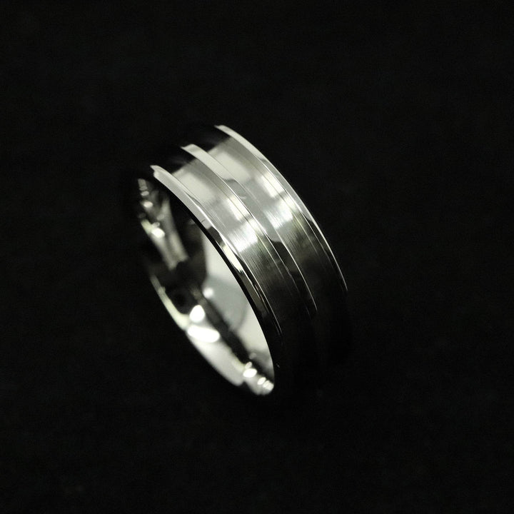 Stainless Steel Double Channel Ring Blank 8mm Wide 2.5mm Channels - The Opal Dealer