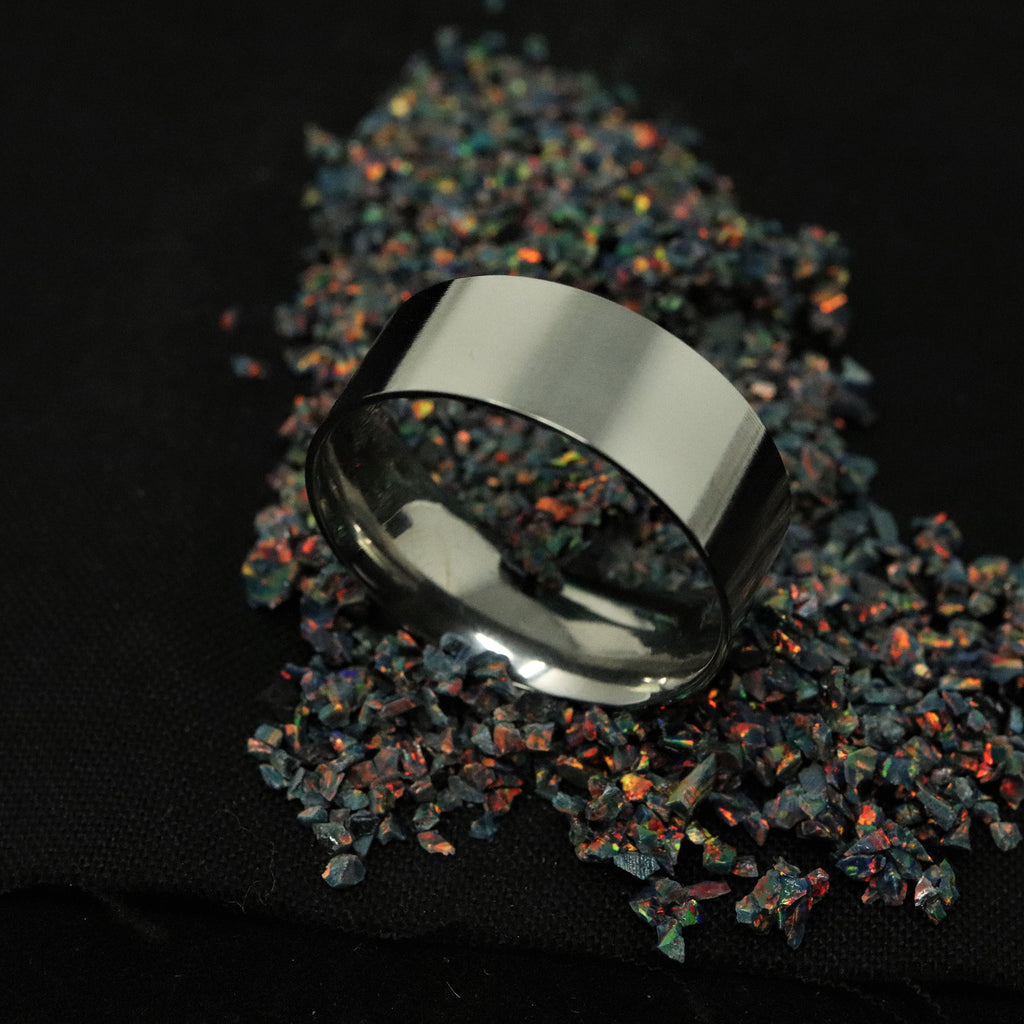 Ring Blank for Inlay Titanium Ring Liner 8mm Wide Ring
