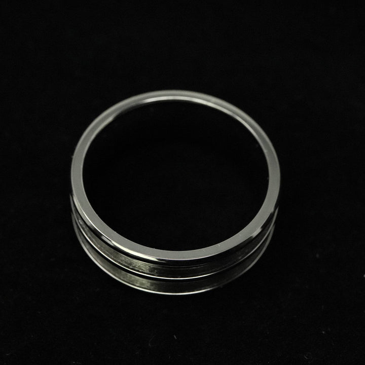 Titanium Double Channel Ring Blank 8mm Wide 2.5mm Channels - The Opal Dealer