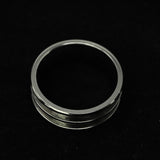 Titanium Double Channel Ring Blank 8mm Wide 2.5mm Channels